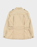 Vintage Y2K 00s Lauren Jeans Ralph Lauren Khaki Belted Denim Safari Jacket - M