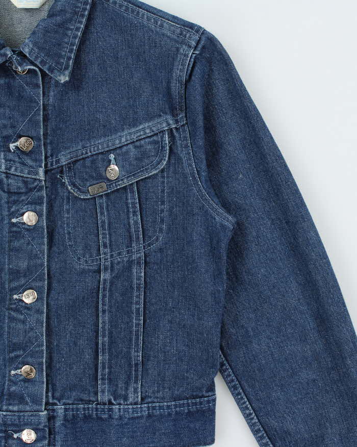 Vintage 1987 Lee Women's Made In Canada Medium Wash Denim Trucker Jacket - S