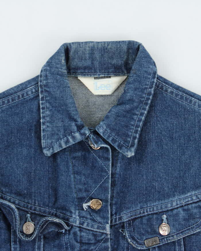 Vintage 1987 Lee Women's Made In Canada Medium Wash Denim Trucker Jacket - S
