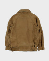 Vintage Aritzia Wilfred Free Women's Khaki Linen Blend Canvas Military Jacket - S