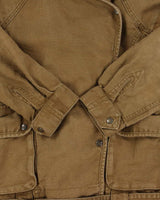Vintage Aritzia Wilfred Free Women's Khaki Linen Blend Canvas Military Jacket - S