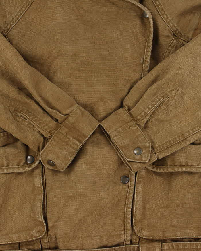 Vintage Aritzia Wilfred Free Women's Khaki Linen Blend Canvas Military Jacket - S