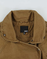 Vintage Aritzia Wilfred Free Women's Khaki Linen Blend Canvas Military Jacket - S