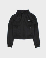 Vintage Y2K 00s Adidas Originals Women's Ruffle Trim Cropped Track Jacket - S