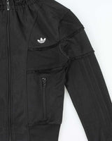 Vintage Y2K 00s Adidas Originals Women's Ruffle Trim Cropped Track Jacket - S
