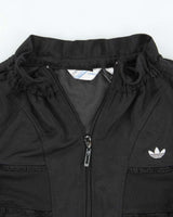 Vintage Y2K 00s Adidas Originals Women's Ruffle Trim Cropped Track Jacket - S