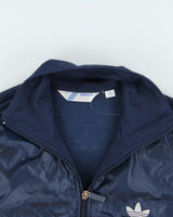 Vintage Y2K 00s Adidas Originals Navy Soft Shell Women's Funnel Neck Track Jacket - S