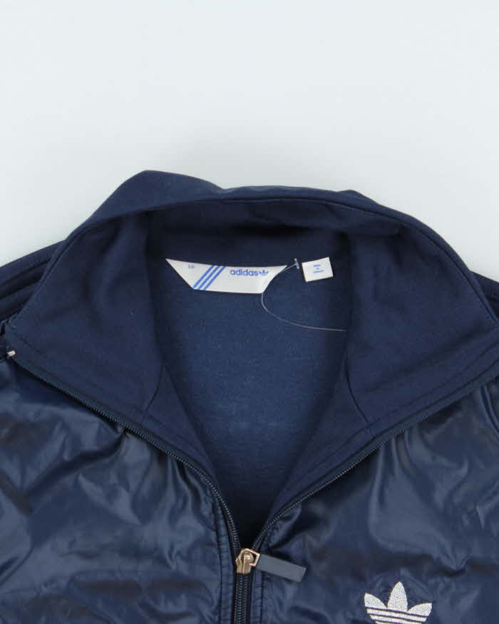 Vintage Y2K 00s Adidas Originals Navy Soft Shell Women's Funnel Neck Track Jacket - S