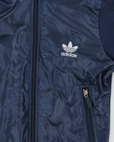 Vintage Y2K 00s Adidas Originals Navy Soft Shell Women's Funnel Neck Track Jacket - S