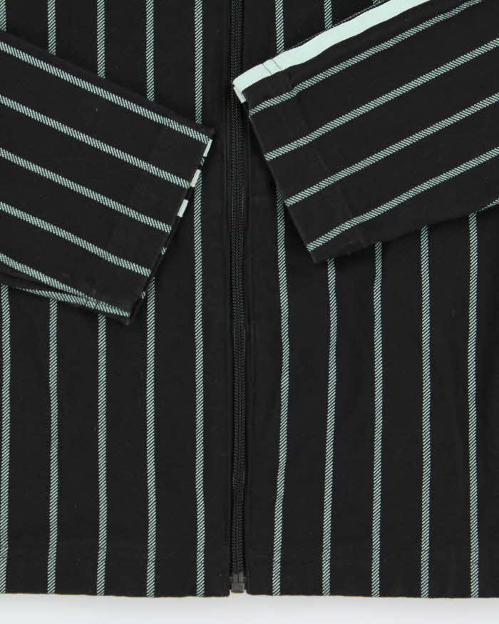 Vintage Adidas Originals Women's Spearmint Pinstripe Denim Track Jacket - XS