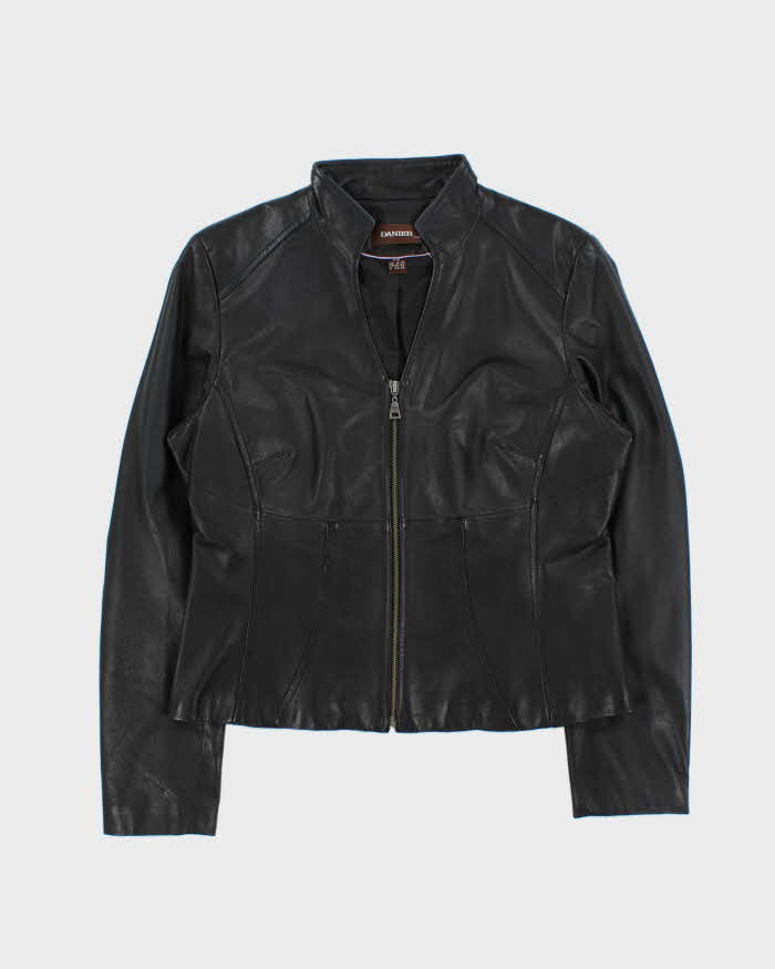 Vintage Y2K 00s Danier Women's Calfskin Leather Moto Jacket - M