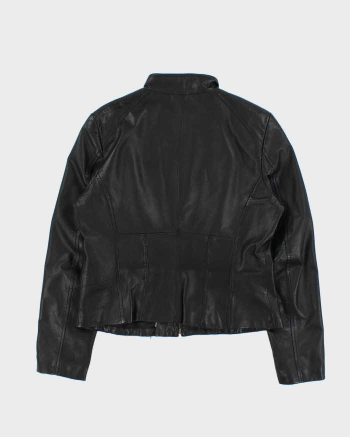 Vintage Y2K 00s Danier Women's Calfskin Leather Moto Jacket - M