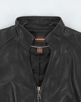 Vintage Y2K 00s Danier Women's Calfskin Leather Moto Jacket - M