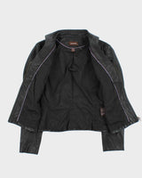 Vintage Y2K 00s Danier Women's Calfskin Leather Moto Jacket - M