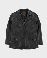 Vintage Y2K 00s Danier Women's Grain Leather Jacket Blazer - M