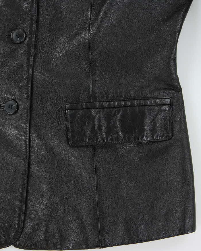 Vintage Y2K 00s Danier Women's Grain Leather Jacket Blazer - M
