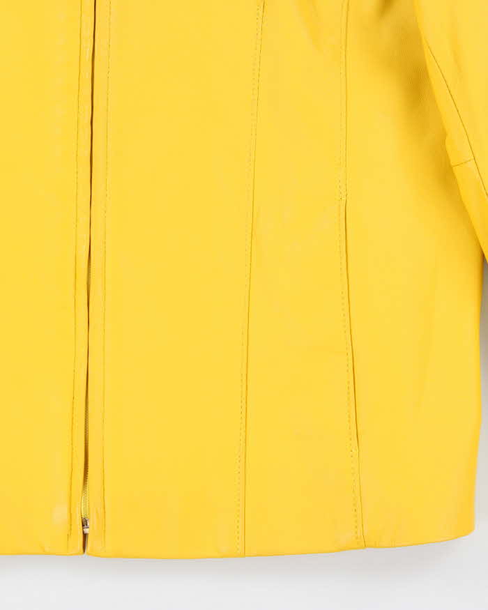 Vintage 1990s Pelle Collezioni Women's Calfskin Leather Made In Canada Moto Jacket - S