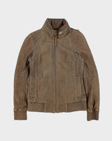 Vintage Y2K 00s Mackage For Aritzia Tan Lambskin Leather Moto Jacket - M