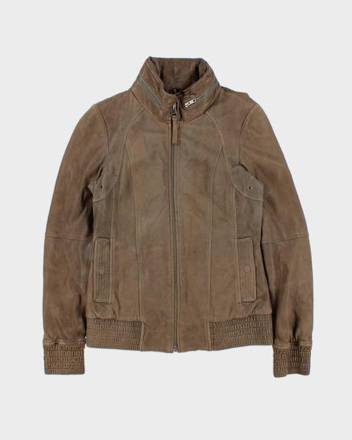 Vintage Y2K 00s Mackage For Aritzia Tan Lambskin Leather Moto Jacket - M