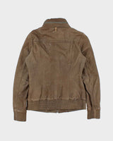 Vintage Y2K 00s Mackage For Aritzia Tan Lambskin Leather Moto Jacket - M