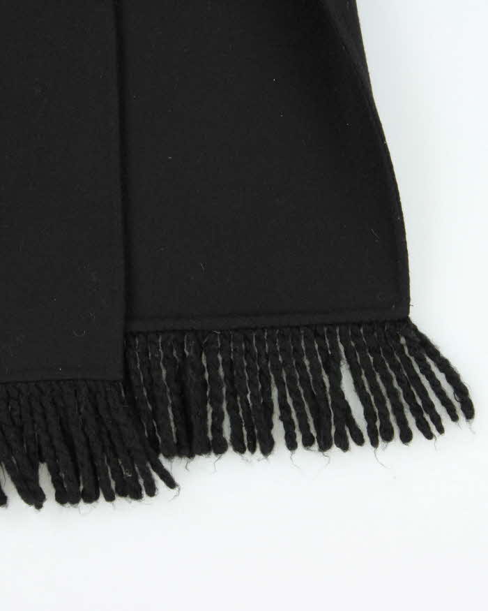 Vintage AW2008 Christian Dior Runway Couture Wool Tassel Unisex Hooded Poncho Cape  - S