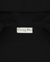 Vintage AW2008 Christian Dior Runway Couture Wool Tassel Unisex Hooded Poncho Cape  - S