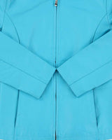 Vintage 1990s USA Aqua Blue Women's Leather Moto Jacket - S