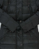 Burberry Women's Navy Duck Down Blue Fox Hooded Puffer Parka - XS