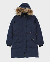 Canada Goose Women's Navy 'Kensington' Goose Down Puffer Parka - M