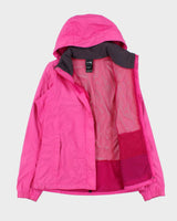 Vintage The North Face Women's Hot Pink Lightweight HyVent Waterproof Jacket - M