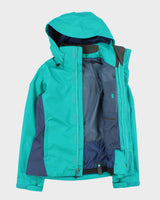 Vintage Patagonia Women's Teal Heavyweight Soft Shell 'H2no' Mountaineering Jacket - S