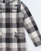Vintage The North Face Women's Buffalo Plaid Lightweight DryVent Waterproof Parka Jacket - S