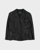 Vintage 1990s Danier Women's Calfskin Leather Blazer Jacket - M