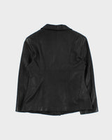 Vintage 1990s Danier Women's Calfskin Leather Blazer Jacket - M