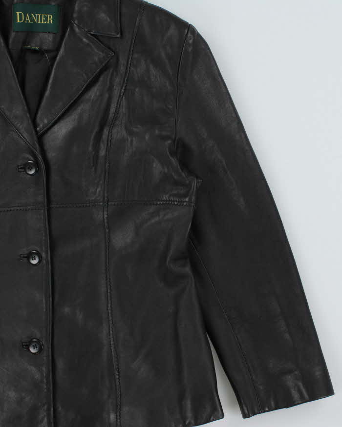 Vintage 1990s Danier Women's Calfskin Leather Blazer Jacket - M