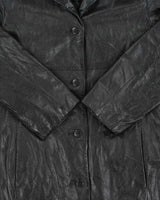 Vintage 1990s Danier Women's Calfskin Leather Mid-Calf Trench Jacket - XL