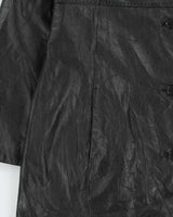 Vintage 1990s Danier Women's Calfskin Leather Mid-Calf Trench Jacket - XL