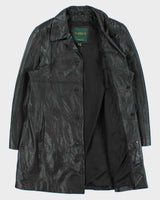 Vintage 1990s Danier Women's Calfskin Leather Mid-Calf Trench Jacket - XL