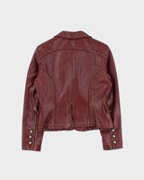 Vintage 2000s Sandra Angelozzi Blazer Style Leather Jacket - S