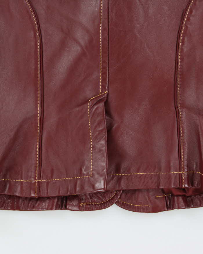 Vintage 2000s Sandra Angelozzi Blazer Style Leather Jacket - S