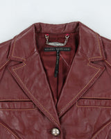 Vintage 2000s Sandra Angelozzi Blazer Style Leather Jacket - S