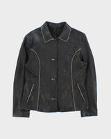 Vintage 1990s Women's Calfskin Leather Western Riders Jacket - M