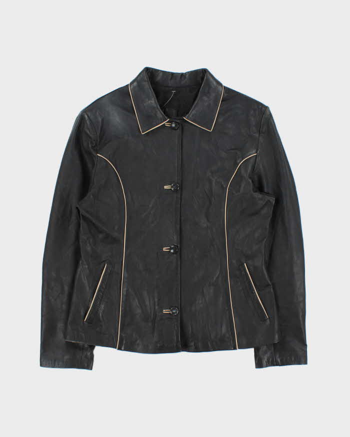 Vintage 1990s Women's Calfskin Leather Western Riders Jacket - M