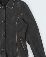 Vintage 1990s Women's Calfskin Leather Western Riders Jacket - M