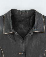 Vintage 1990s Women's Calfskin Leather Western Riders Jacket - M