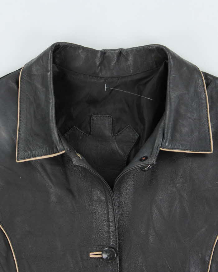 Vintage 1990s Women's Calfskin Leather Western Riders Jacket - M