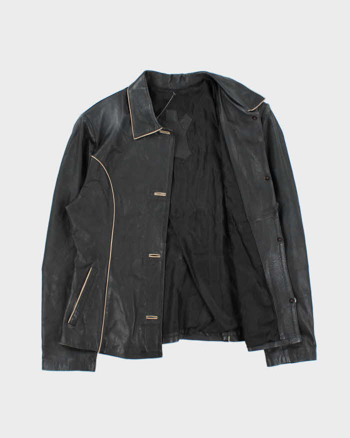 Vintage 1990s Women's Calfskin Leather Western Riders Jacket - M