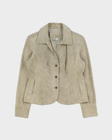 Vintage Y2K 00s LAL Women's Suede Snap Button Blazer Jacket - S