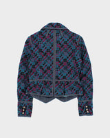 Vintage Y2K 00s Marc Jacobs Women's Tweed Military Blazer Jacket - XS