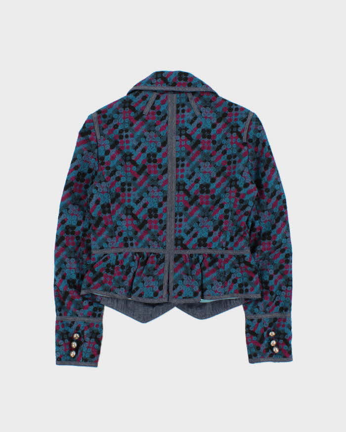 Vintage Y2K 00s Marc Jacobs Women's Tweed Military Blazer Jacket - XS